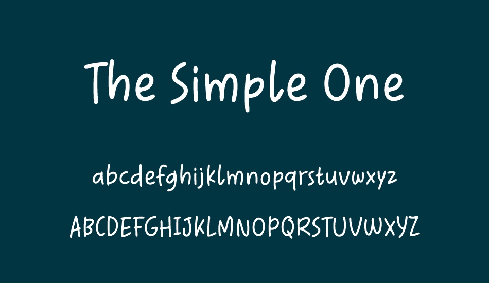 the-simple-one font