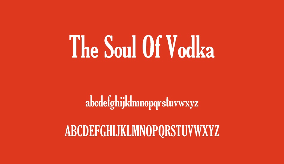 the-soul-of-vodka font