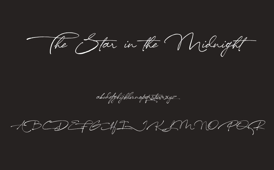 The Star in the Midnight font