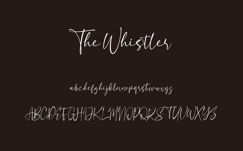 The Whistler font