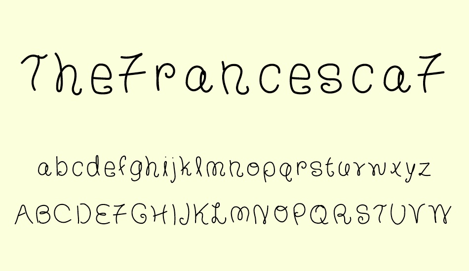 thefrancescafont font