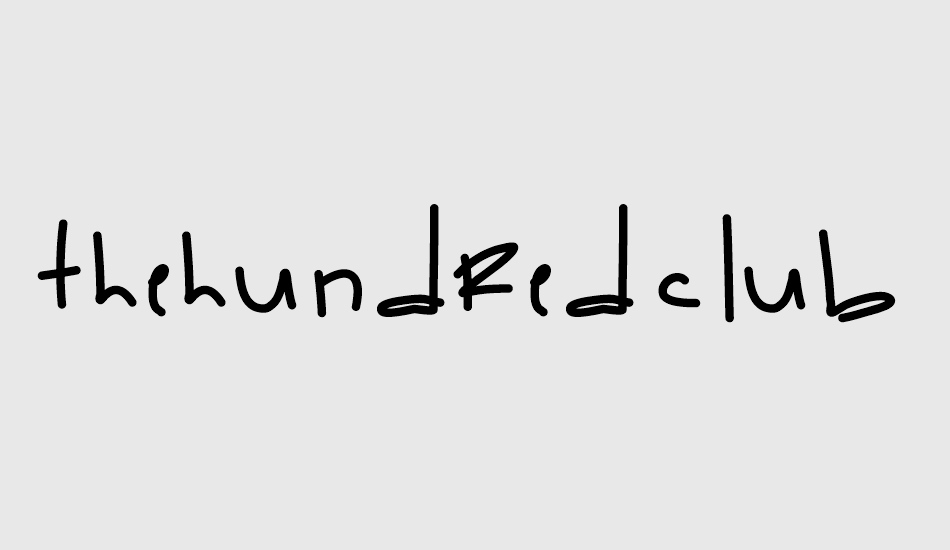 thehundredclub font big