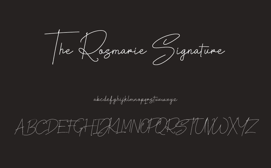 The Rosmarie Signature font