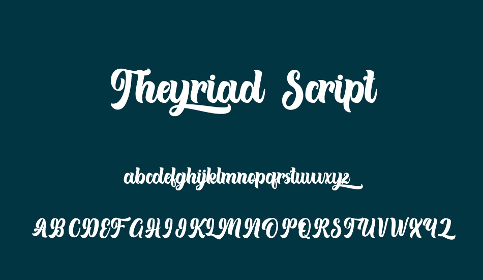 theyriad-script-personal-use font