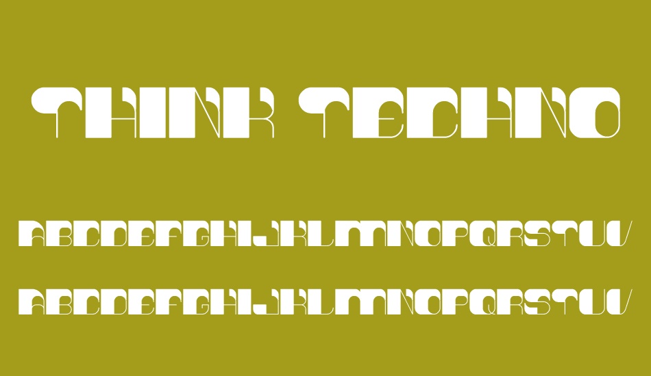 think-techno font