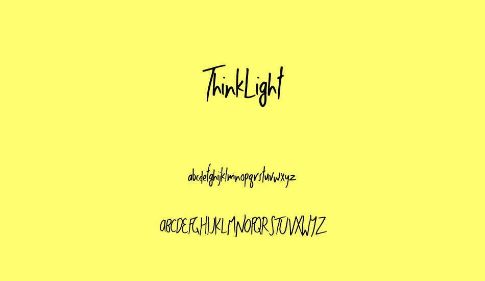 thinklight font