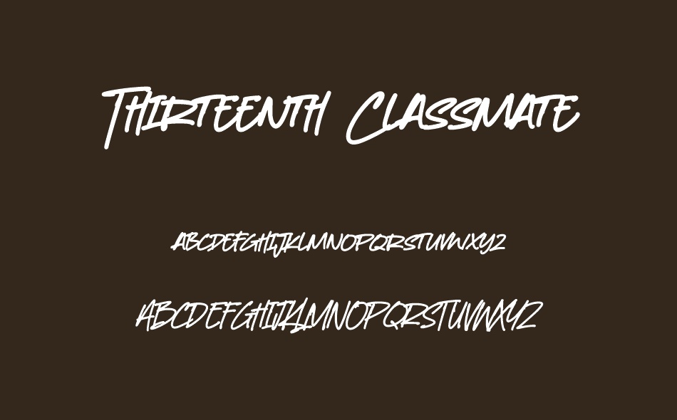 Thirteenth Classmate font