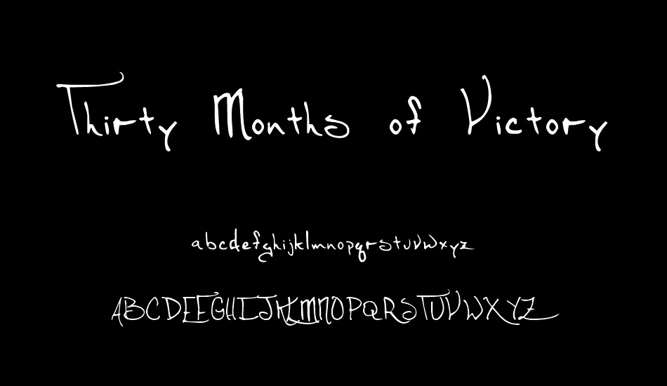 thirty-months-of-victory font