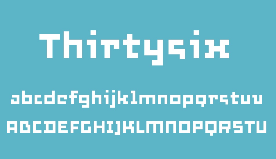 thirtysix font