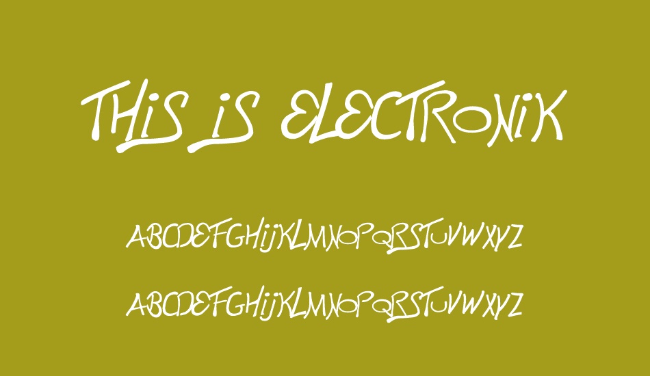 This is Electronik font