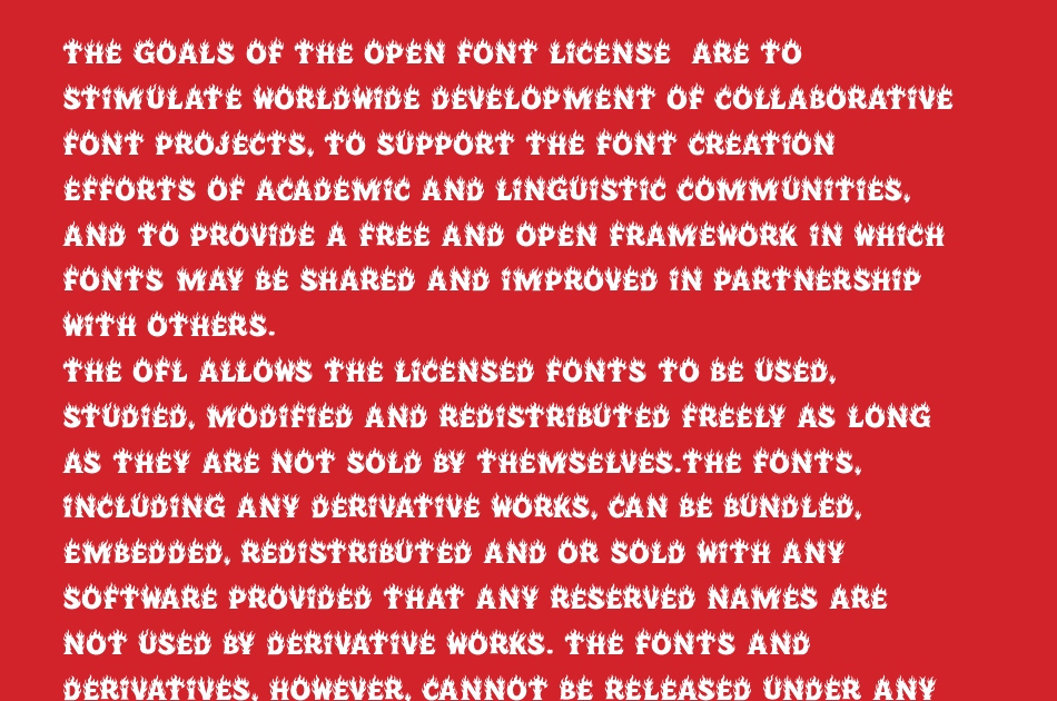 This is Fire font 1