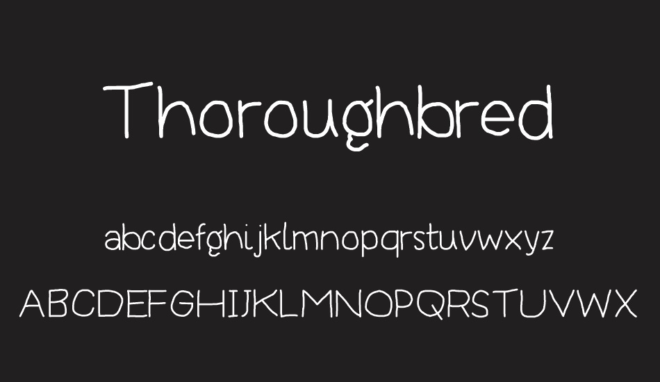 thoroughbred font