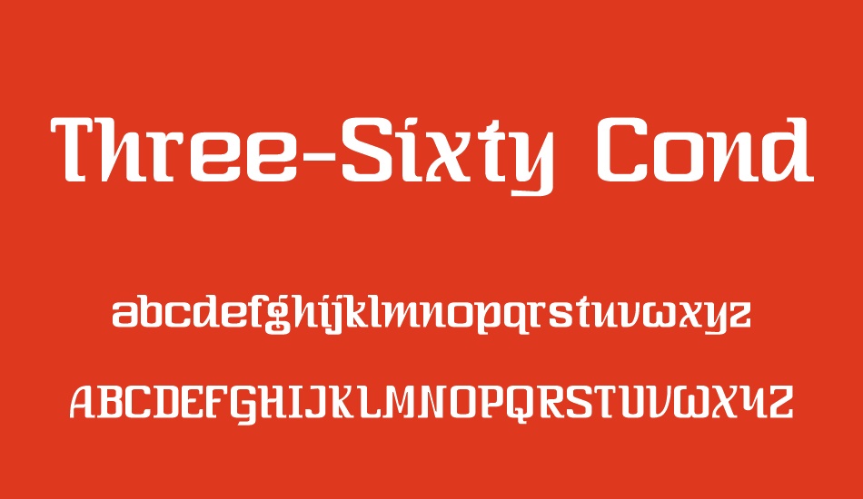 three-sixty-condensed font