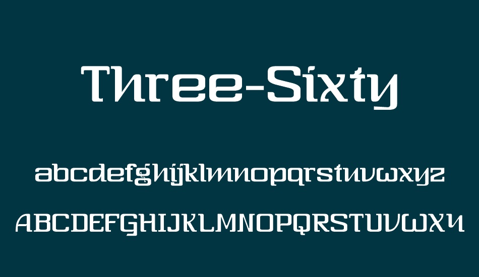 three-sixty font