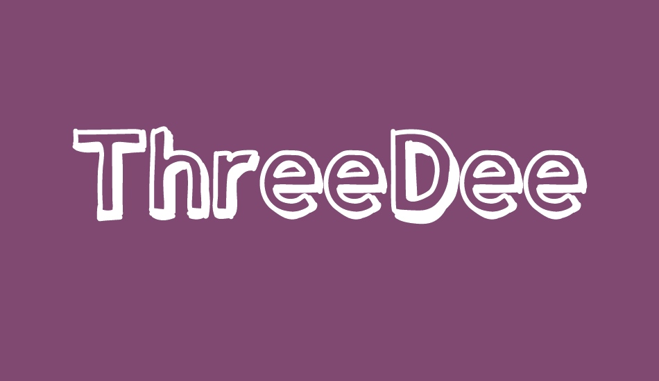 threedee font big