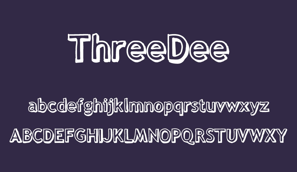 threedee font