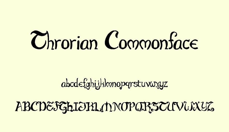 throrian-commonface font