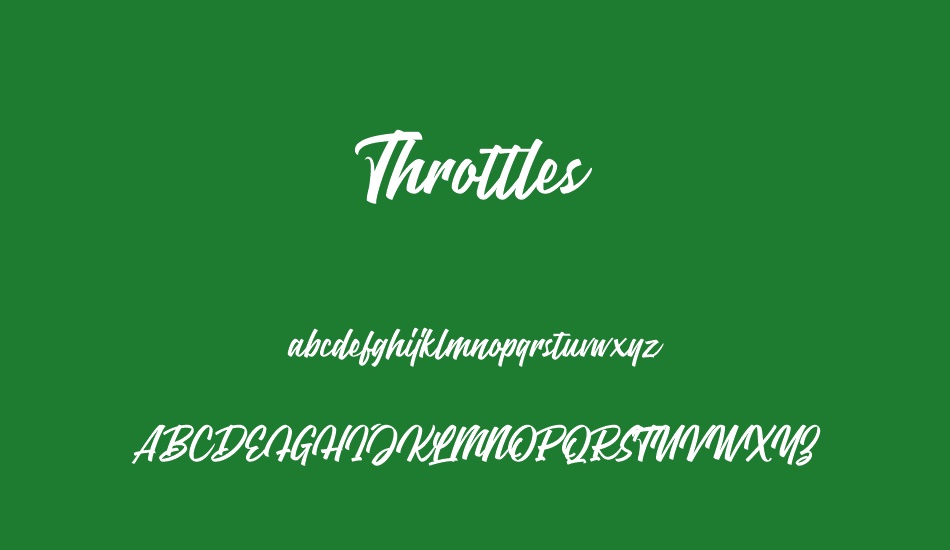 throttles-demo font