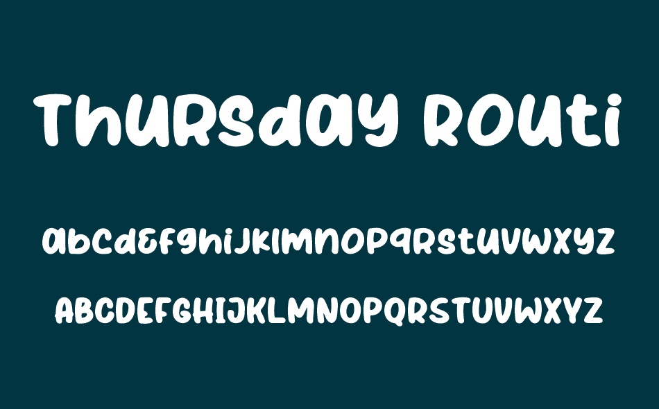 Thursday Routine font