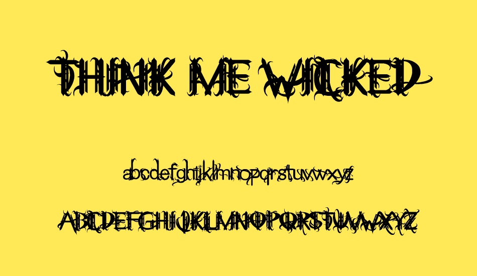 thınk-me-wıcked font