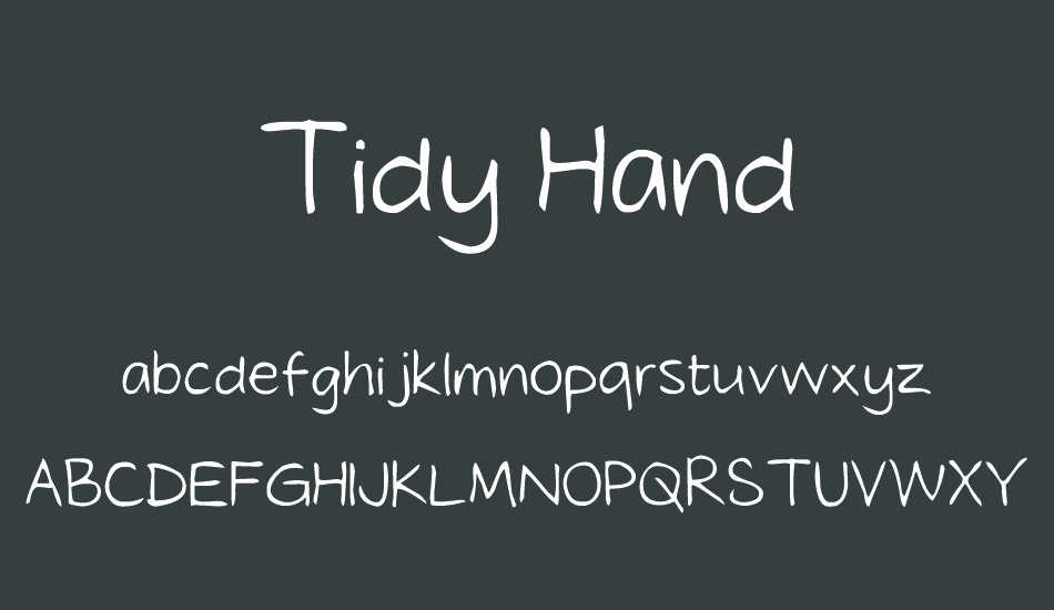 tidy-hand font