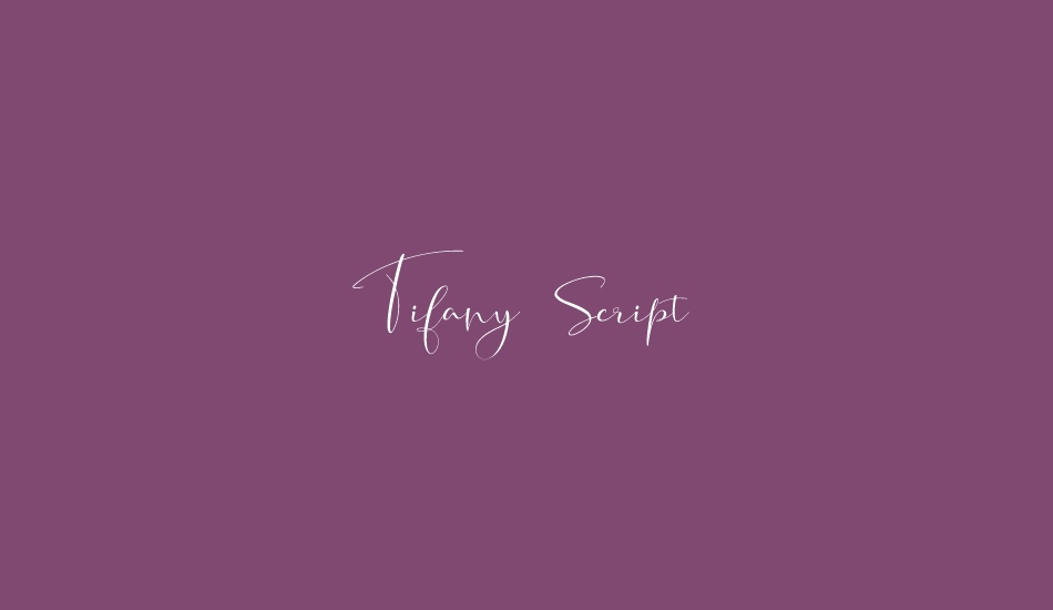 tifany-script font big