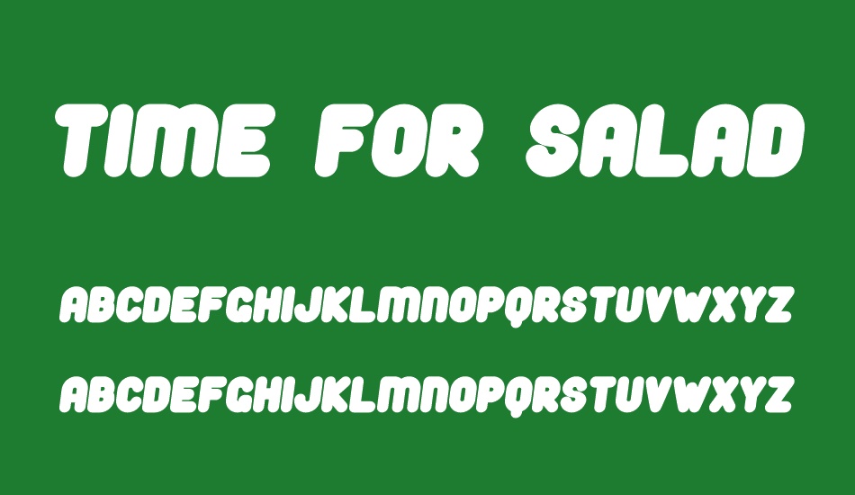 time-for-salad font