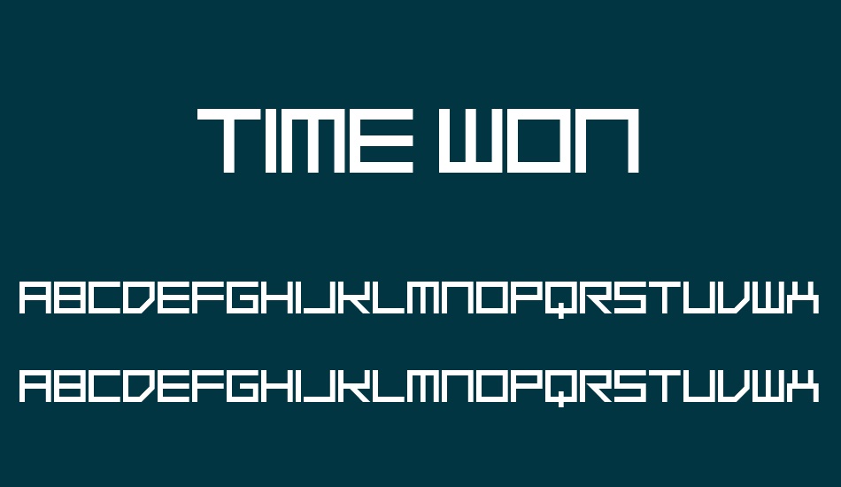 time-won font