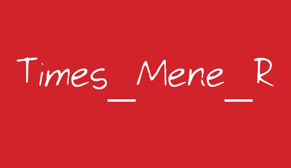 times-mene-roman font big