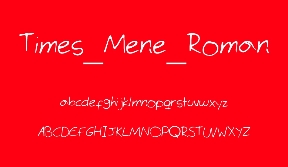 times-mene-roman font