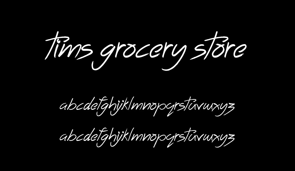 tims-grocery-store font