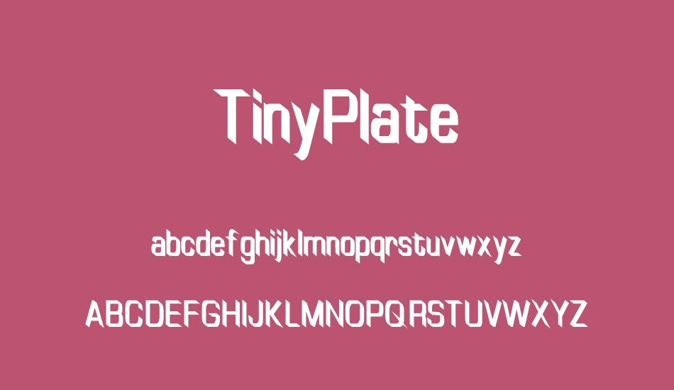 tinyplate font