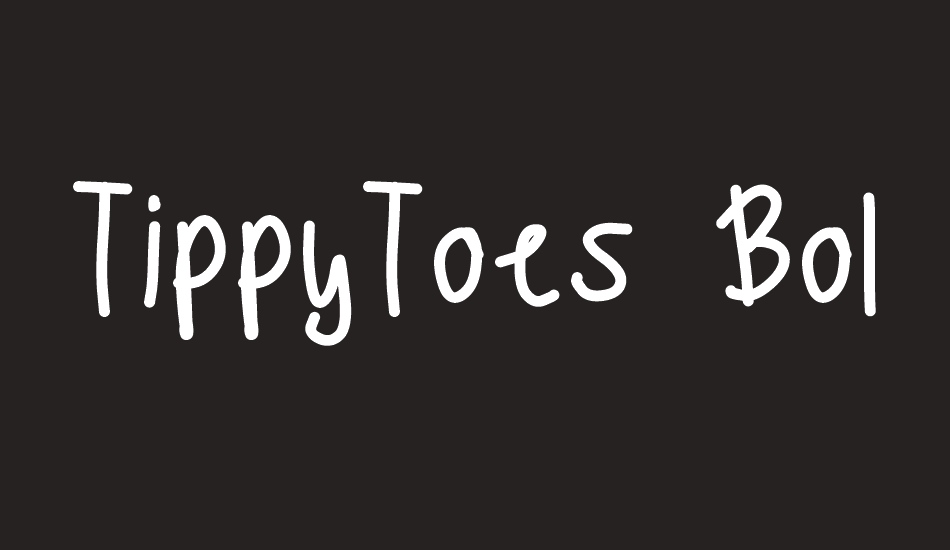 tippytoes-bold font big