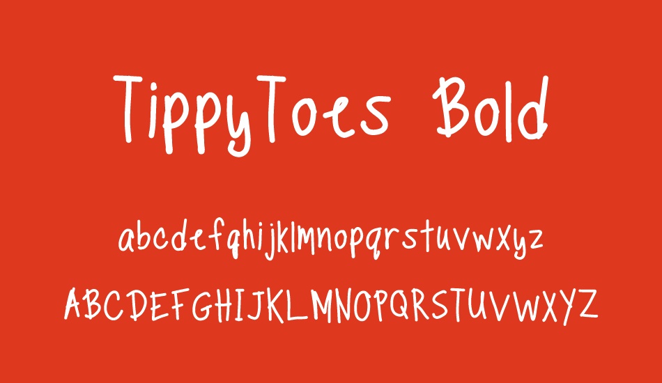 tippytoes-bold font