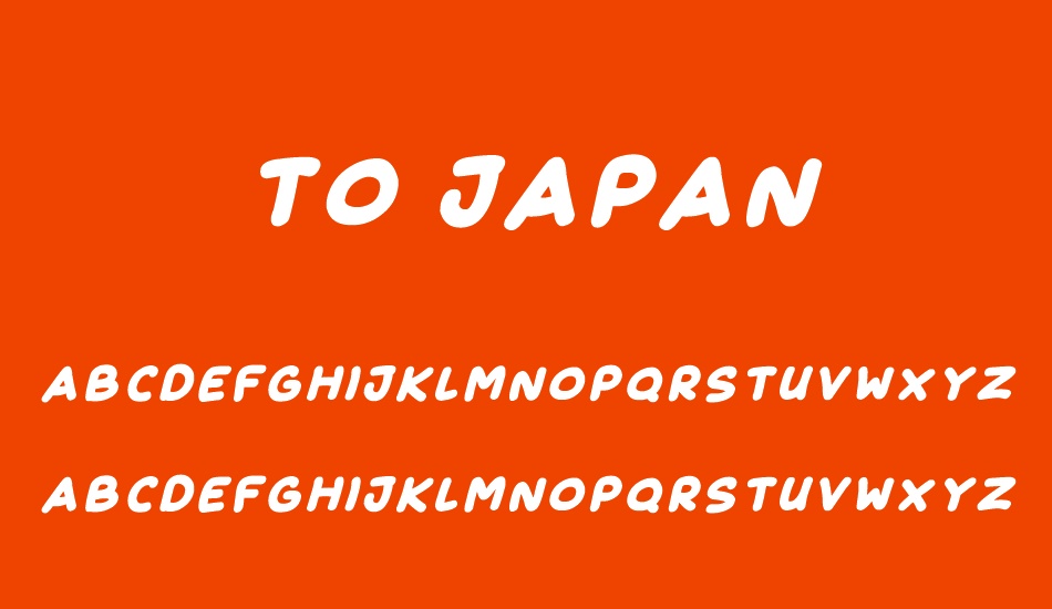 to-japan font