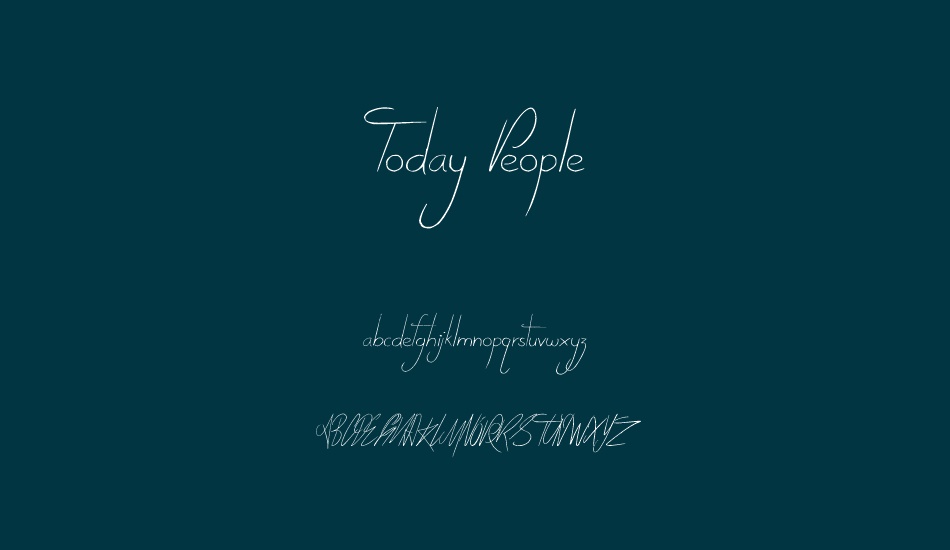 today-people font