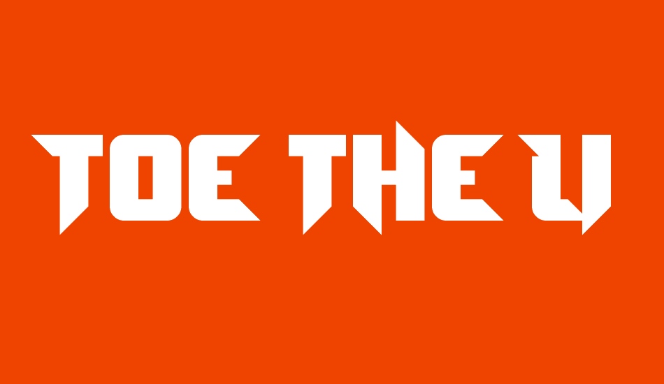 toe-the-lineless font big