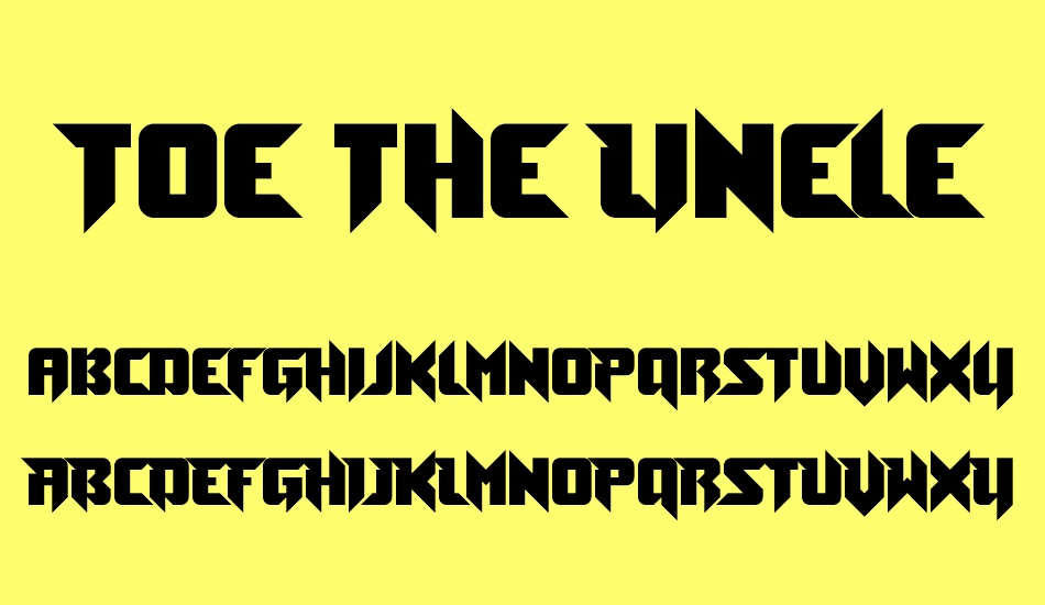 toe-the-lineless font