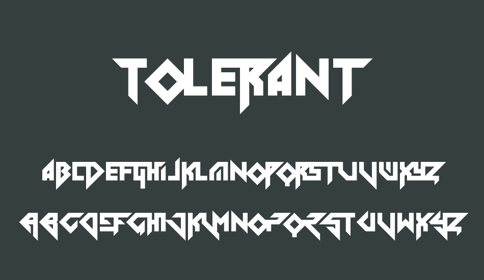 tolerant font