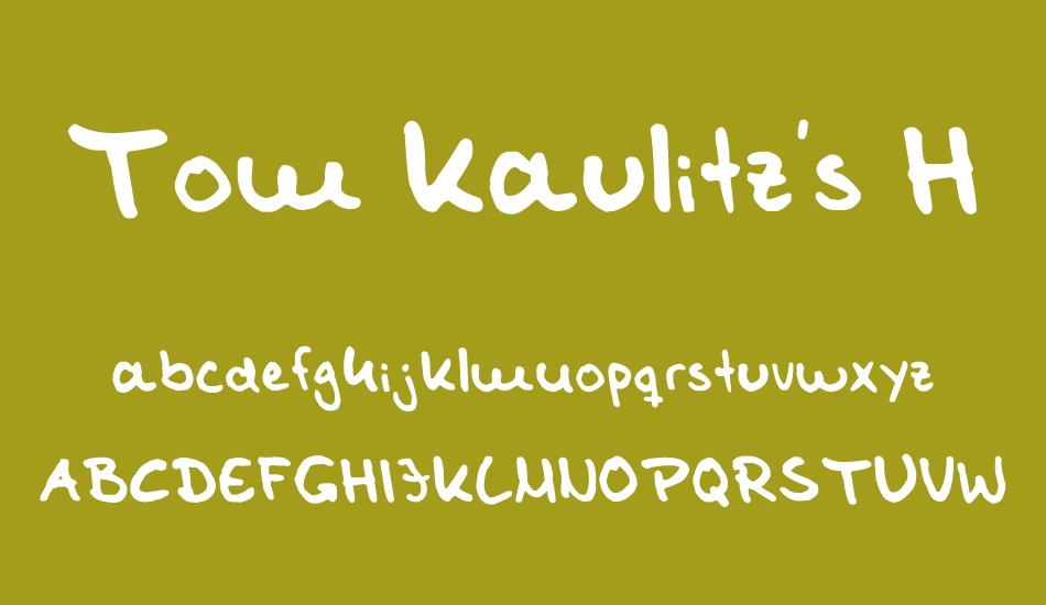 tom-kaulitzs-handwriting font