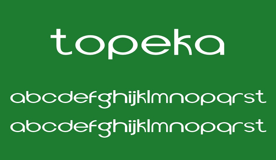 topeka font