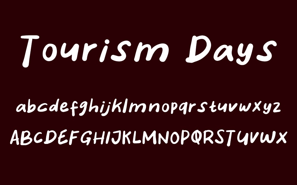 Tourism Days font