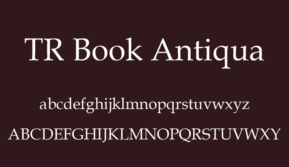 TR Book Antiqua free font