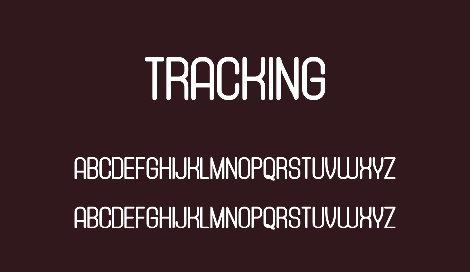 tracking font