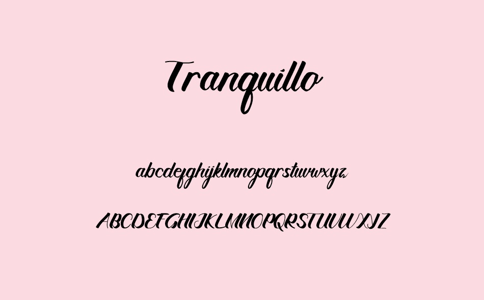 Tranquillo font