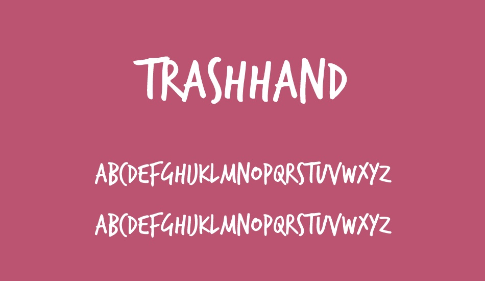 Trash Hand free font