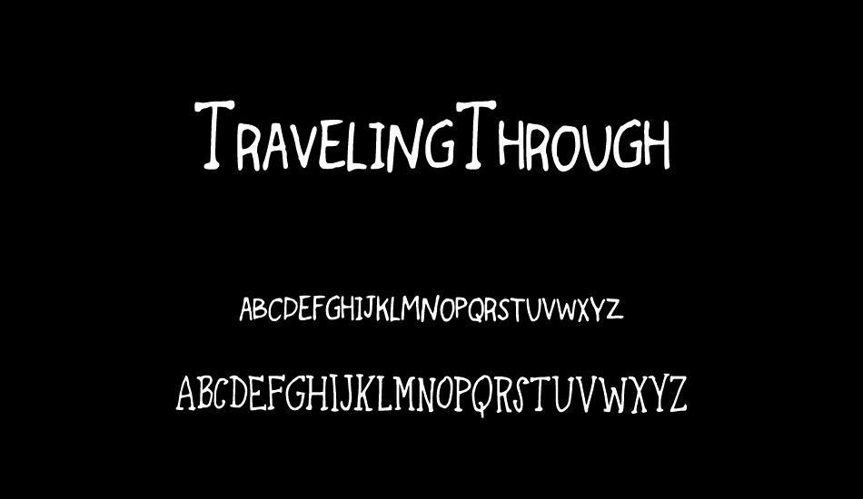 travelingthrough font