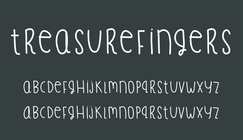 treasurefingers font