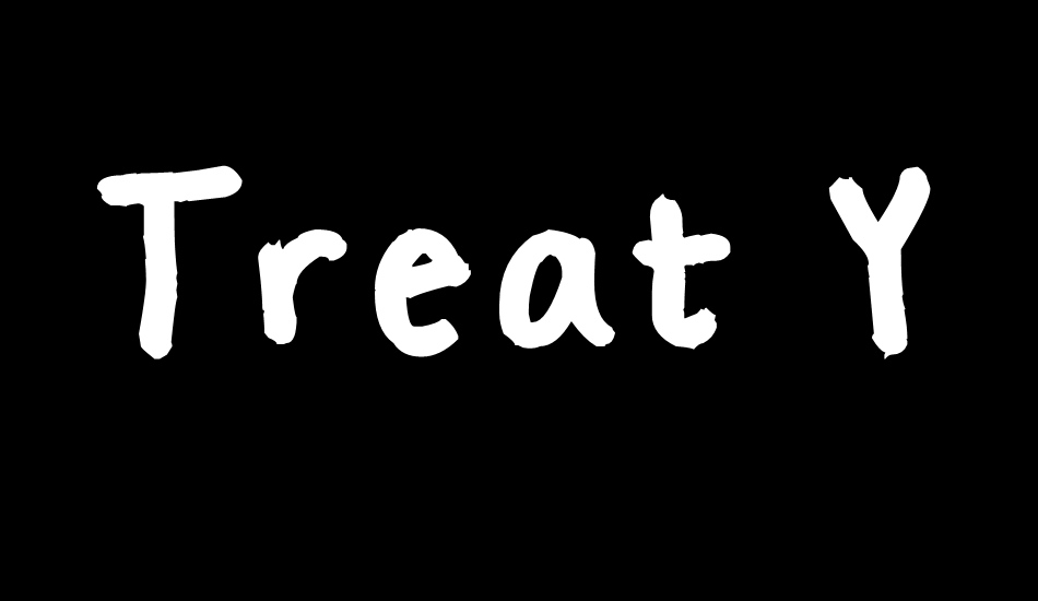 treat-yo-self font big