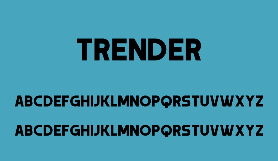 trender font